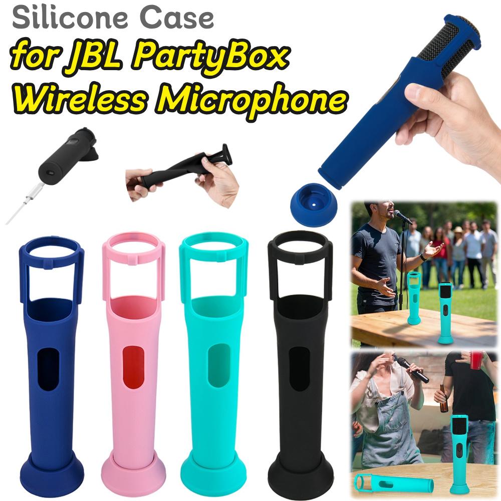 Silicone Case for JBL PartyBox Wireless Mic Anti-Rolling Protective Case Microphone Stand Microphone Case