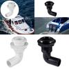 Universal ABS Water Bilge Sewage Outlet 90 Degree Drainage Deck Hose Connector for Marine Boat RV Plumbing System