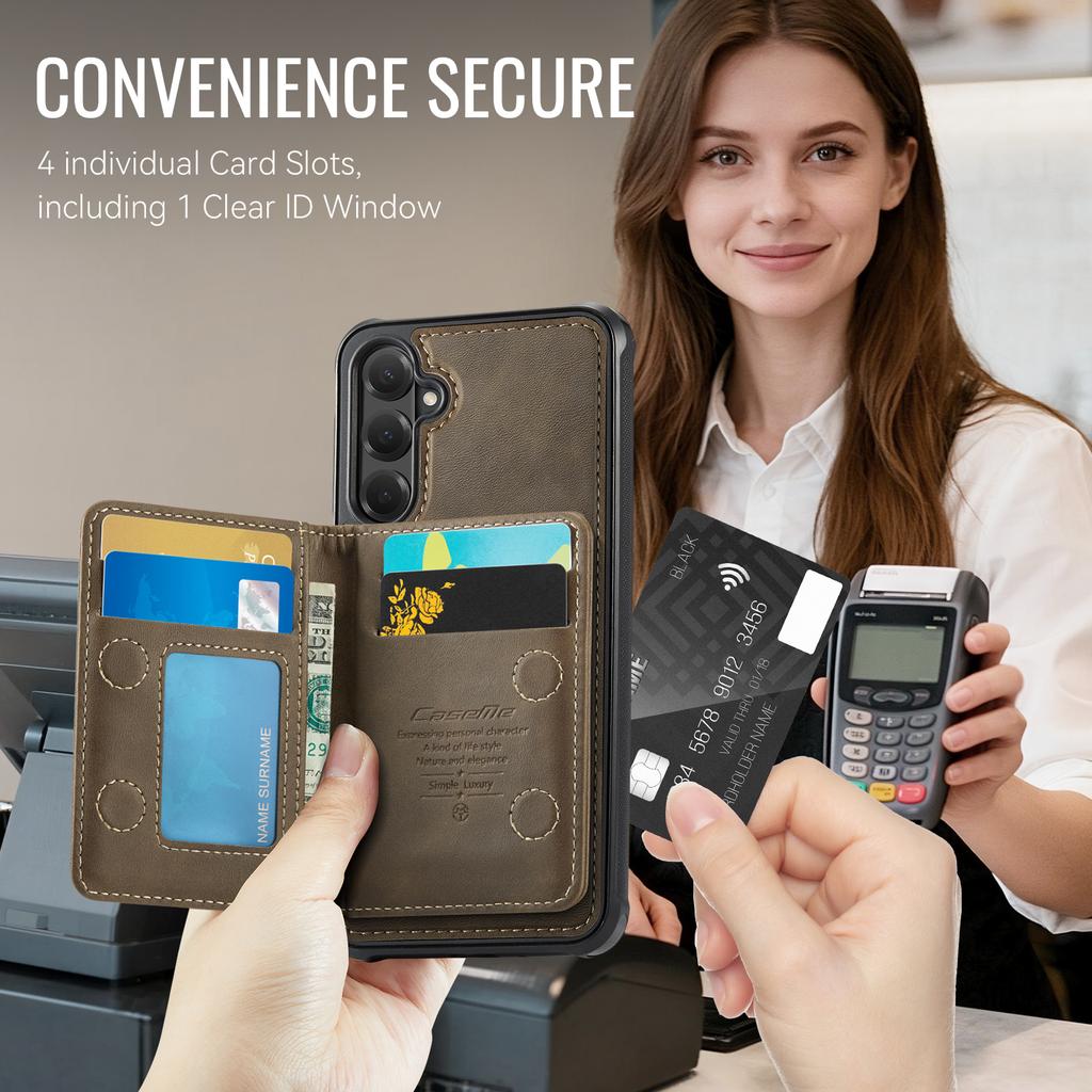 Für Samsung Galaxy S26+ Magnetische Hülle CASEME ME80 Serie Leder PC TPU Handyhülle mit abnehmbarem Portemonnaie