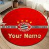Bayern Munich Fan Gear Custom Name Round Area Rug Carpet Rug For Living Room Bedroom Sofa Playroom Decor Nonslip Floor Mat