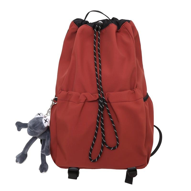 Japanese Men'S And Women'S Same Nylon Cloth Backpack, Tide Sports Large-Capacity Backpack, Bundle Mouth Drawstring, Student Schoolbag