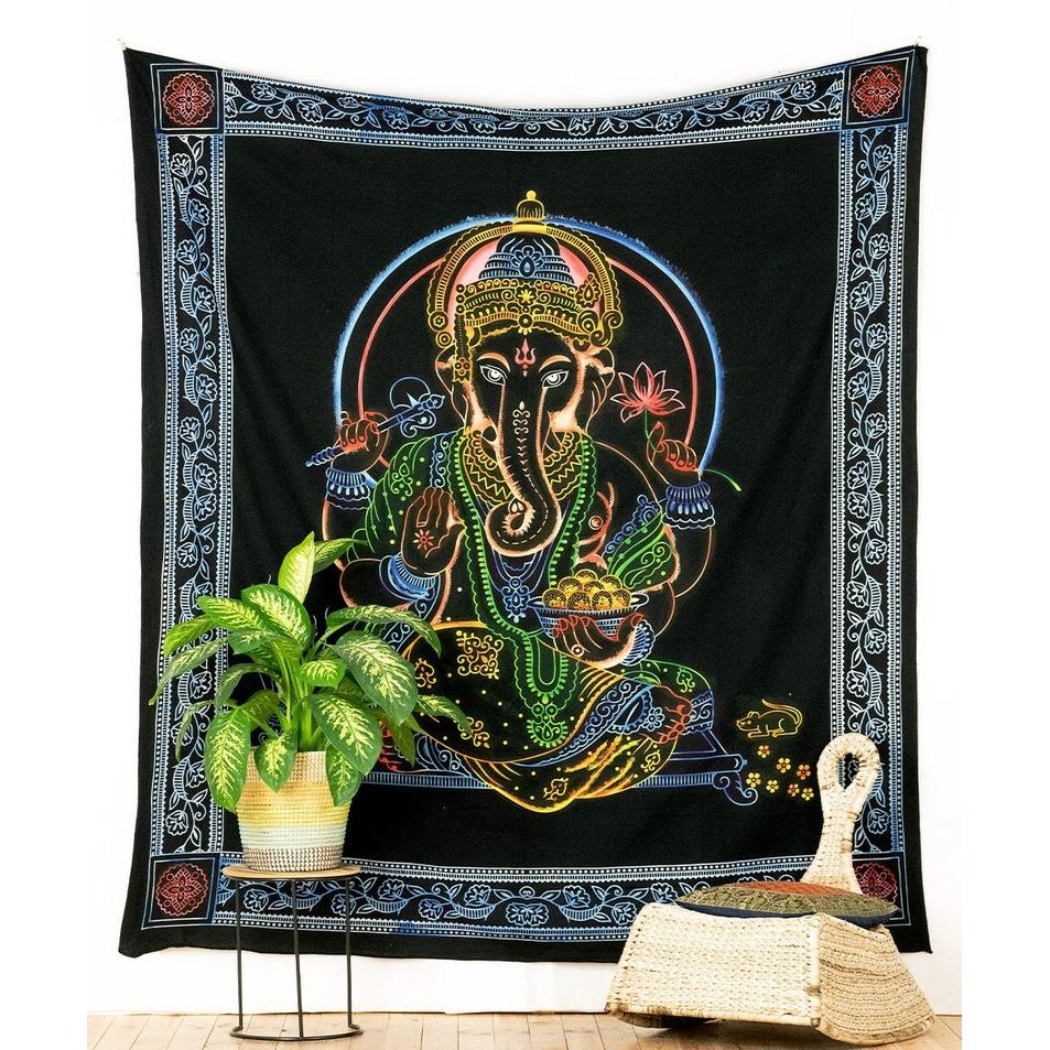 Ganesha tapestry 75x100 чёрный