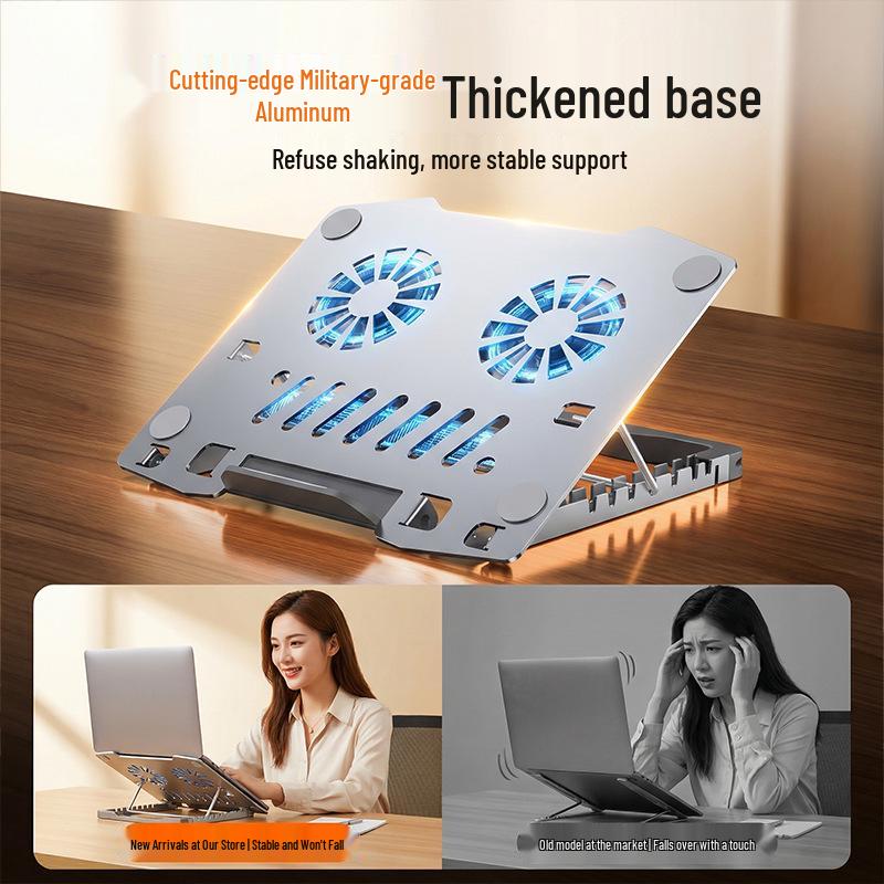 All-Metal Universal Folding Laptop & Tablet Stand with Heat Dissipation