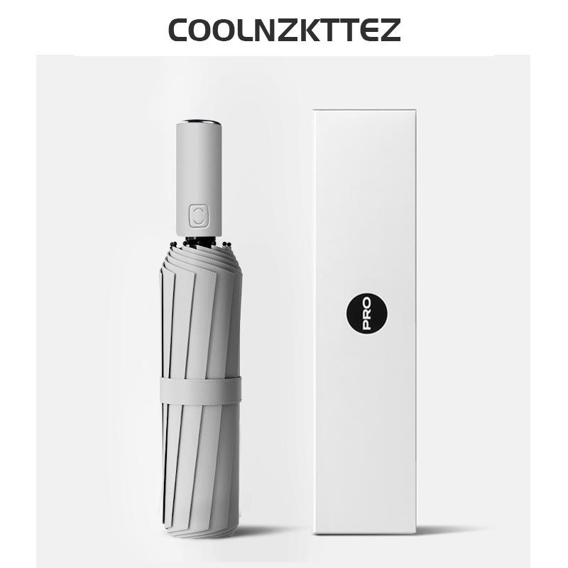 Trefaldigt automatiskt UV-skyddande paraply med anpassad logotyp