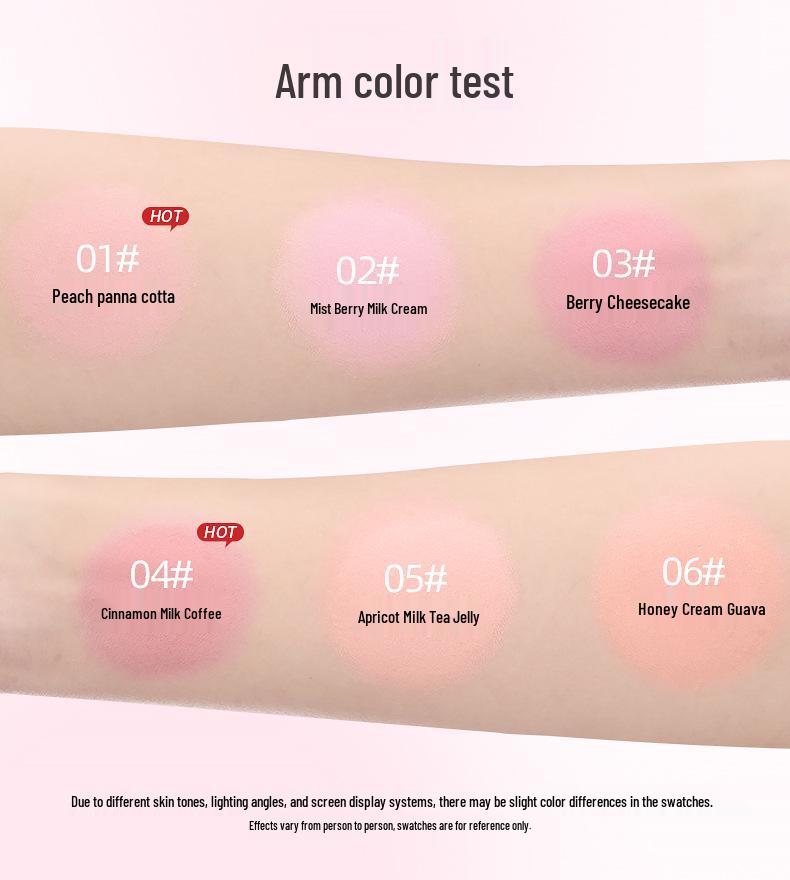 Natural Glow Long-lasting Matte Liquid Blush Gel - Easy Blend, Whitening & Brightening