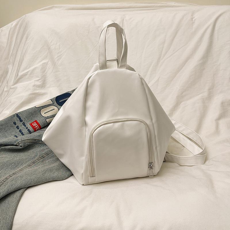 College Student Backpack 2025 Daily Commuter Business Solid Color Junior High School Student School Bag One Shoulder Crossbody Backpack