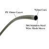 4M AN3 Motorcycle Braided Stainless Steel + PVC + Nylon Brake Line Hose Fluid Hydraulic Hose Dirt Bike Gas Oil Fuel Tube Pipe