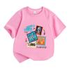 Kids Boys Girls 100% Cotton Crew Neck Short Sleeve T-Shirt, Casual Dinosaur Stamp Wild Free Jurassic Pattern Tee for Daily Wear