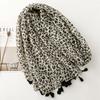 Autumn Women Scarf Cotton Leopard Print Shawl Tassel Summer Sun Protection Muslim Hijab Viscose Wrap Headscarf 90*180cm