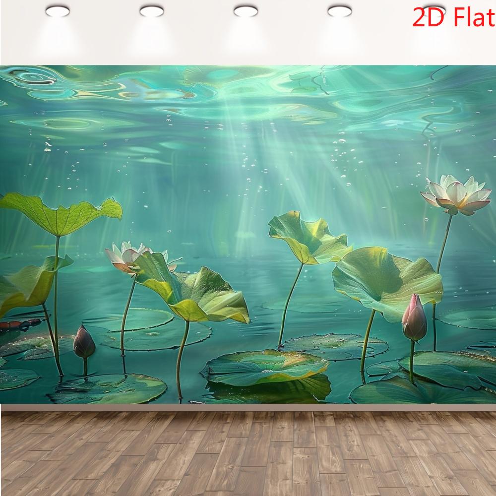 2D Plane 1 Piece of Lotus Photography Background Banner Suitable for Birthdays Weddings Graduation Ceremonies