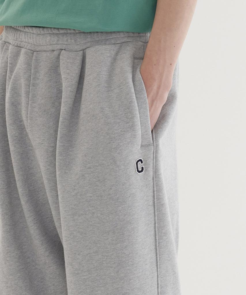 COVERNAT Wide C Logo Sweat Jogger Pants Melange Gray