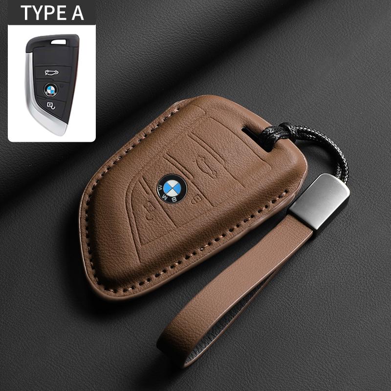 Leather Car Key Case Full Flip Shell For BMW 1 3 5 7 Series 320i 530i 550i F20 F15 F16 F48 G20 G30 G01 G02 G05 G11 X1 X3 X4 X5 NH8