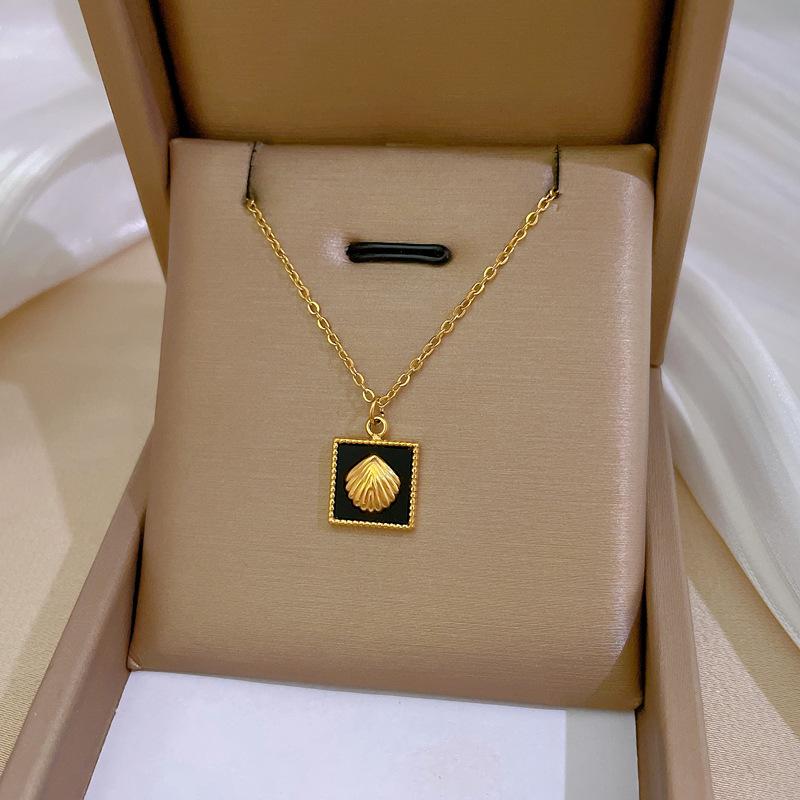 Geometric Planet Personality Minimalist Wind Furnace Real Gold Necklace Female Collarbone Chain