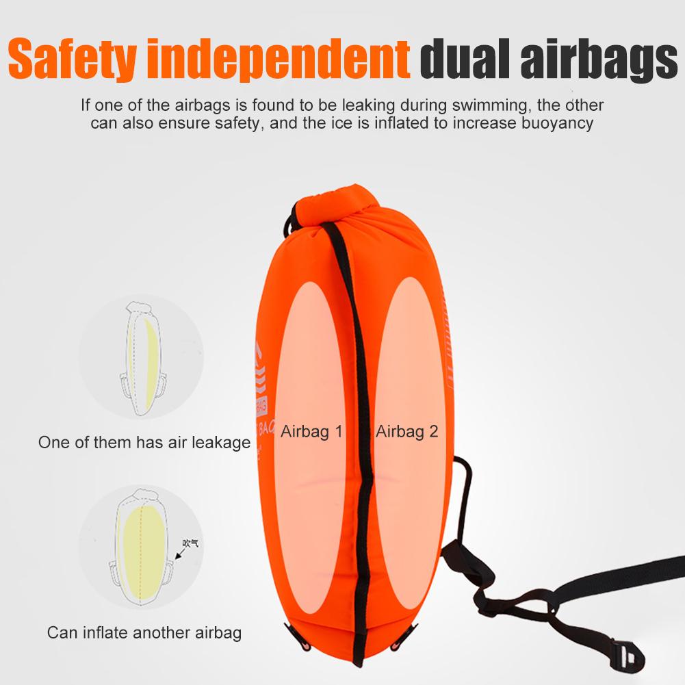 Waterproof Drifting Rafting Bag Portable Floating Pouch Lightweight Inflatable with Handle Easy Installation for Outdoor Camping