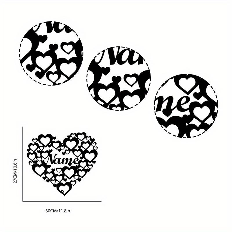 Exquisite Custom Metal Heart Wall Decor - Valentine's Day Heart Art Sign, Premium Metal Ornament