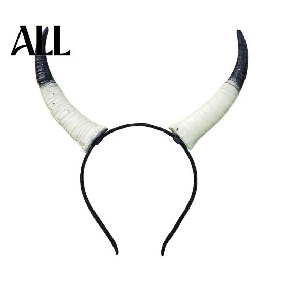 DIY Horn Headband Kit Halloween Ram Headband, Detachable Devil Headpiece for Retro Simulation Carnival Party, Festival Cosplay Hair Accessory,