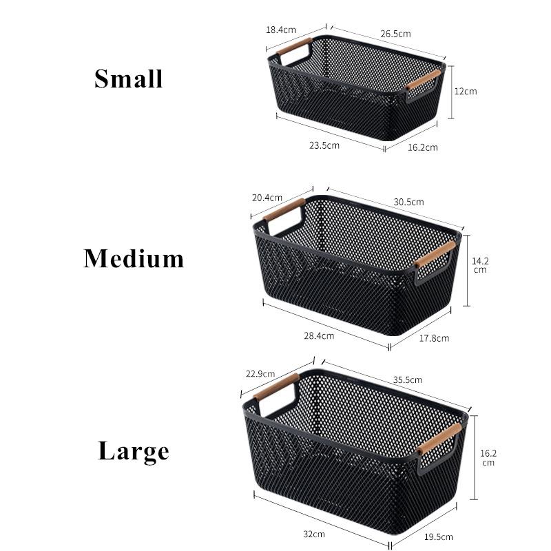 

3 шт./компл. настольная полая корзина для хранения утолщенная пластиковая коробка для хранения игрушек и закусок домашняя корзина для всякой всячины кухня ванная комната органайзеры