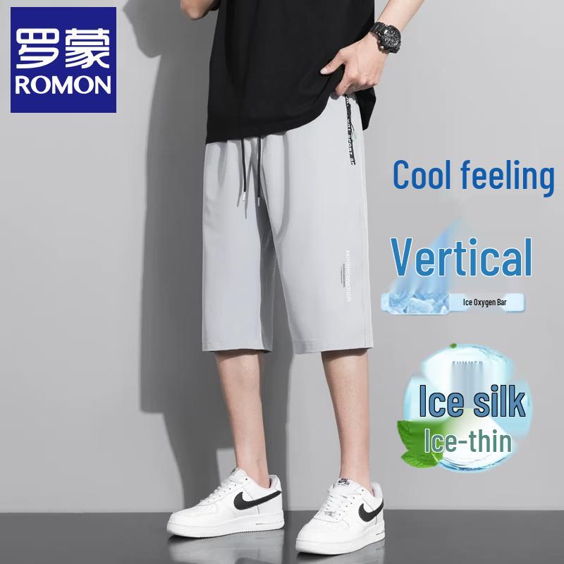 Luomeng Men s Ice Silk Quick-Dry Capri Pants XL