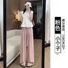 Women's Autumn and Winter Thick Lamb Wool Pants with Loose Drape and Wide Leg Pants Made of Wool