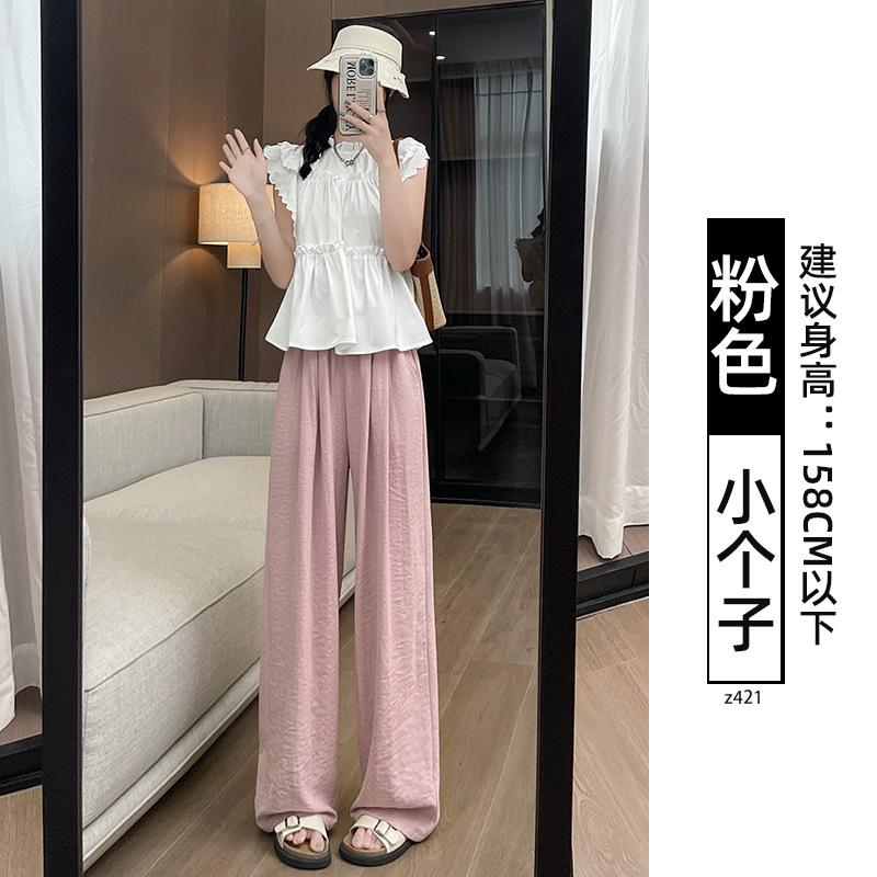 Women's Autumn and Winter Thick Lamb Wool Pants with Loose Drape and Wide Leg Pants Made of Wool