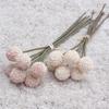 6pcs 6 Head Artificial Small Ball Flowers Plastic Fake Plants  Wedding Party Decor