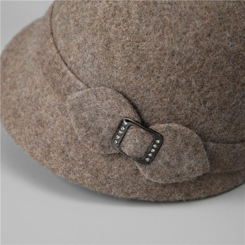 Hat Winter Warm Bucket Hat Women's High-end Wool Hat Thickened Basin Hat