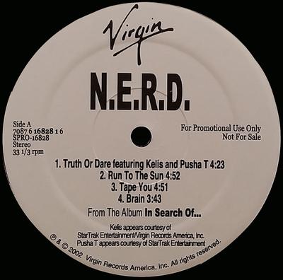 12inch Record NERD - From The Album In Search Of... SPRO16828 Virgin 2002 US Dance & Electronica Used