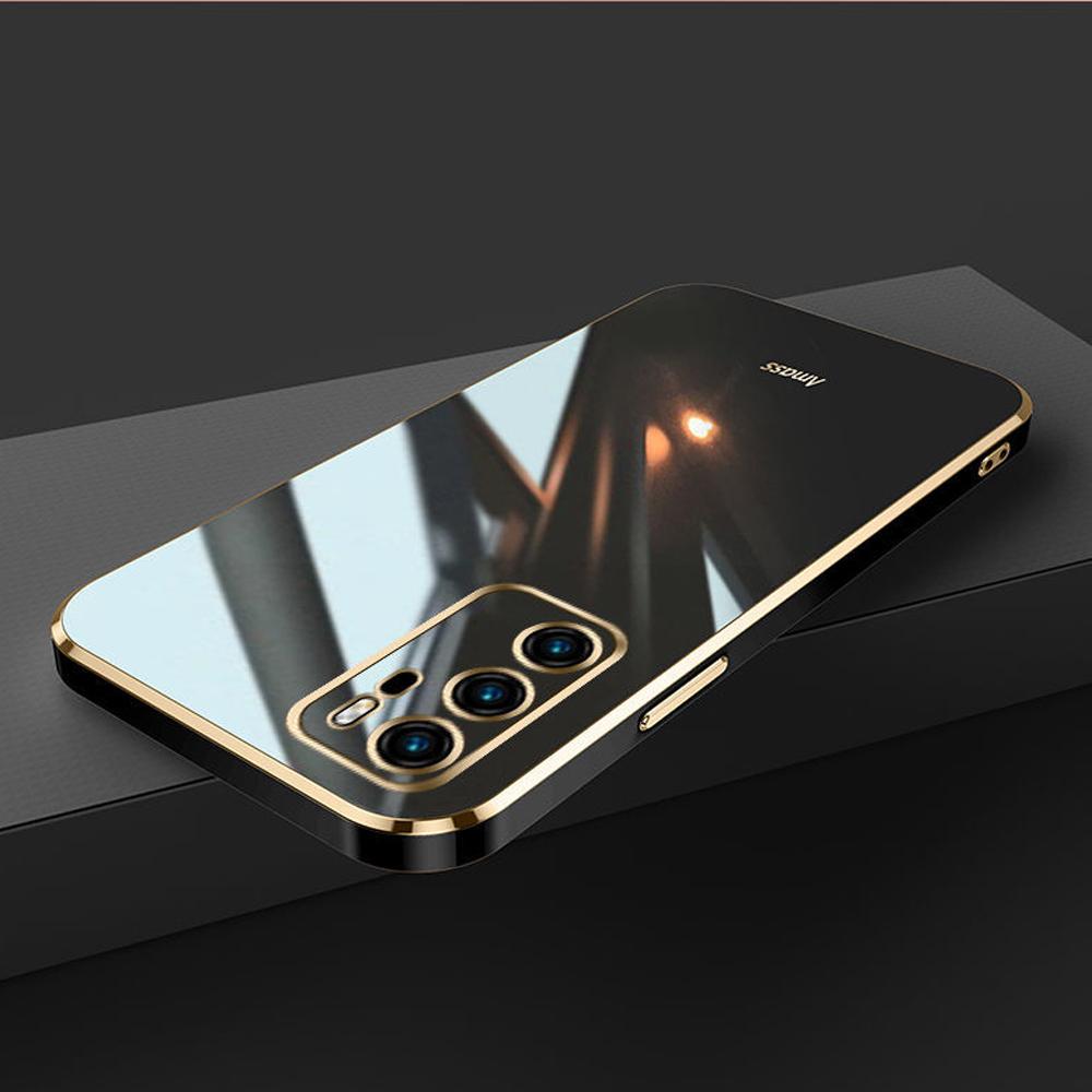 For Huawei P40 Case Luxury Square Plating ANA-AN00, ANA-TN00, ANA-NX9, ANA-LX4 Phone Case ShockProof Silicone Back Cover Fundas