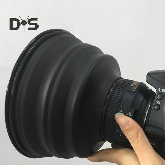 Silikonová clona objektivu Bezodrazový antiskleněný kryt pro fotoaparát Fotografie Videa Eliminace odlesků Chrání nástavec objektivu zařízení pro venkovní použití