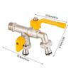 1 in 2 Out Brass Faucet with Handle Washing Machine Tap Dual Purpose Mop Pool Water Taps for Outdoor Garden Bathroom