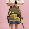 Excavator Children Cartoon Backpack With Breathable Nylon For Kids School Travel