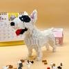Cute Mini Blue - Eyed Husky DIY Micro Mini Building Blocks - Multiple Styles of Husky, Poodle, Bull Terrier for Holiday Gifts