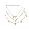 Multi Layer Anklet Letter Animal Shape Pendant Foot Chain Charm Jewelry Gift for Girls Women