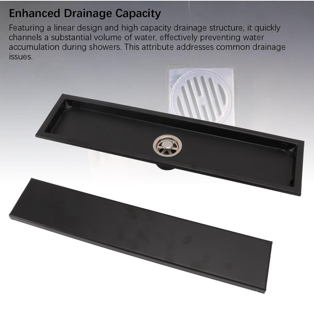 Invisible Shower Drain Rectangle Floor Drain Large Capacity Linear Floor Drain Laundry Room