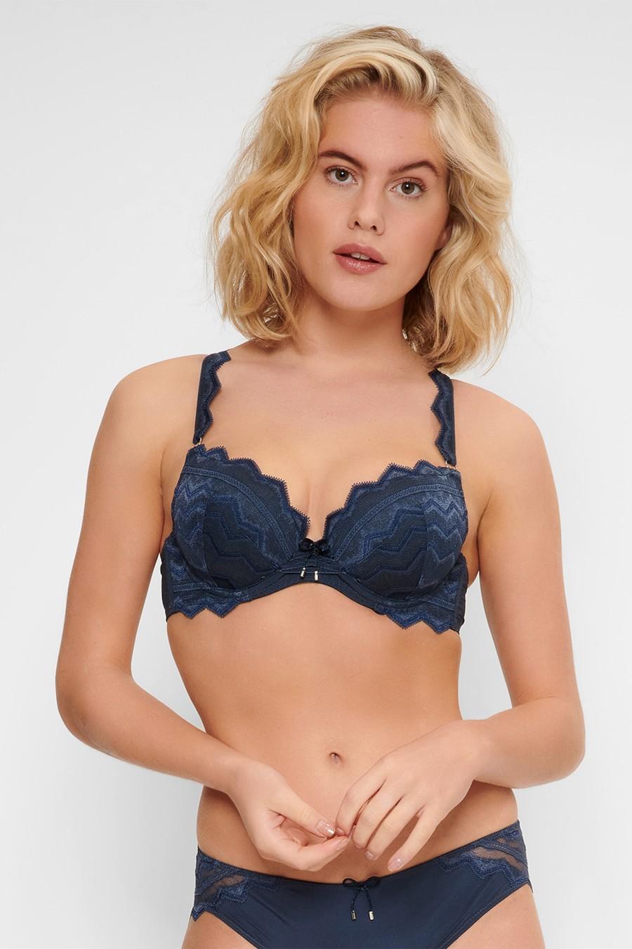 

Бюстгальтер push-up gel LingaDore (75282) 75D імперська синього кольору