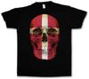 CLASSIC DENMARK SKULL FLAG T-SHIRT Biker MC Banner Shirt Sizes S 5XL