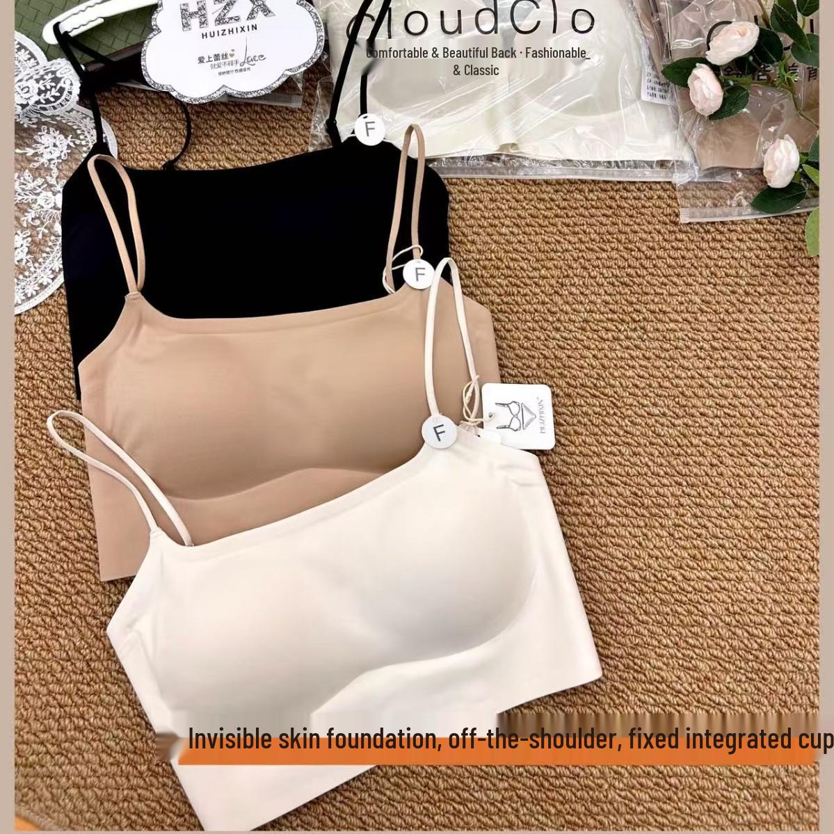 Summer 386 Strapless Seamless Comfort Bra with Airy Support and Stylish Back Cream White