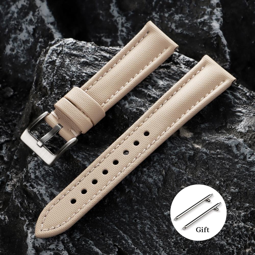 Sailcloth Watch Strap 18mm 19mm 20mm 21mm 22mm Nylon Waterproof Watchband for Omega for Seiko Men Women Quick Release Bracelet