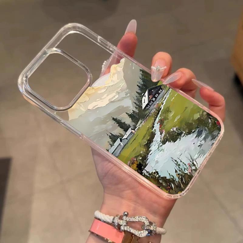 Beautiful Village At The Foot Of The Mountain Phone Case For IPhone 17e 17 Pro Max 16 15 14 13 12 11 Plus Shockproof Ins Cover