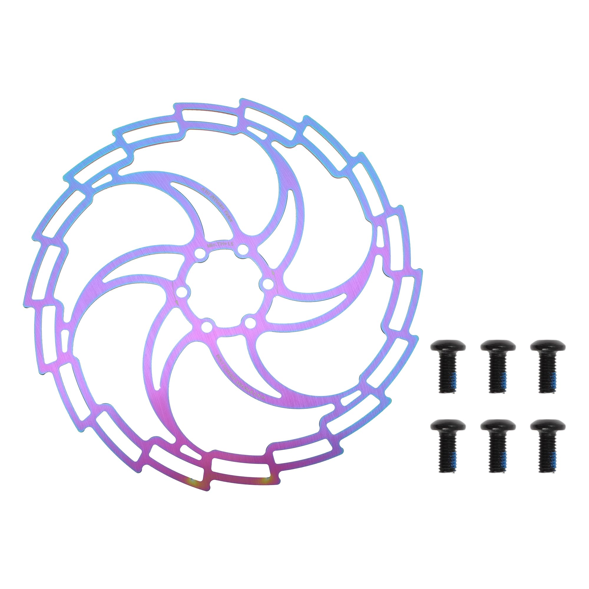 

BULLSPANN 1 комплект велосипедного дискового тормоза 203 мм велосипедный тормозной диск ротор с 6 велосипедным плавающим ротором дискового тормоза для горного шоссейного велосипеда в ассортименте цветов ротор,