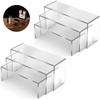 3/6/9Pcs Acrylic Display Stand Clear Display Risers Dessert Cake Shelves Retail Shoe Showcase Figure Model Jewelry Display Riser