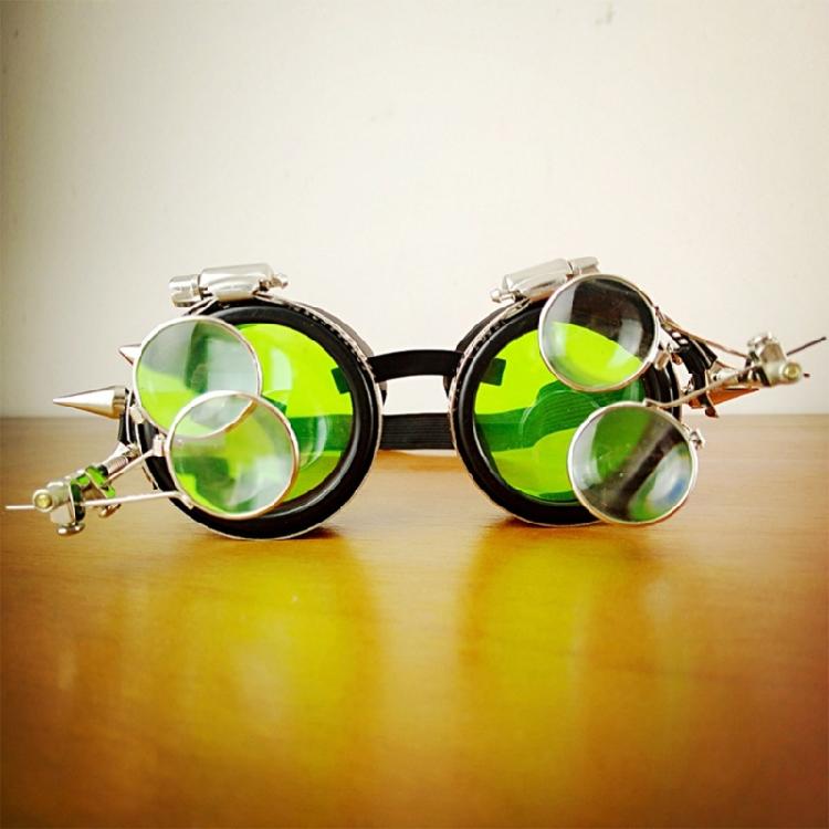 Gotické Brýle Steampunkové Brýle s Nýty Halloweenské Brýle Steampunkové Brýle Dekorativní Brýle pro Tematické Večírky