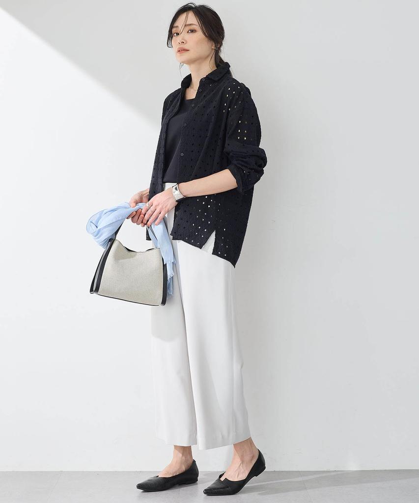 AC by Alpha Cubic Fully Embroidered Shirt Size 353773 Women's Blouse, 9, Black,