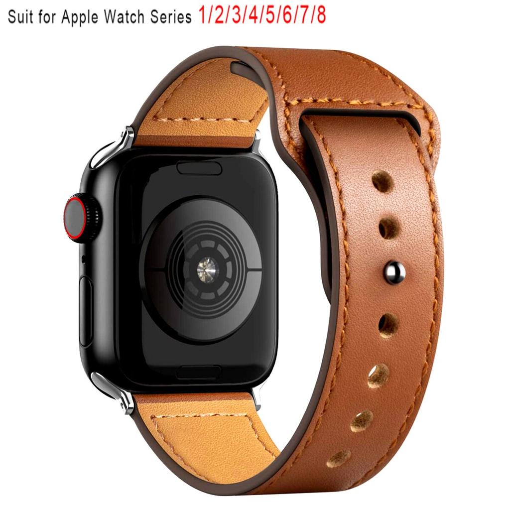 Classic Leather Band For Apple Watch Ultra 49mm 44mm 40mm 38mm/42mm Wrist Bracelet 45/44mm Strap IWatch Series 8 7 3 4 5 6 SE 41mm 45mm