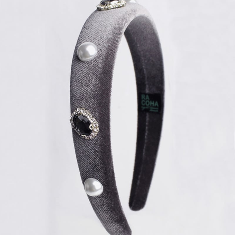 RACOHA Velvet Elizabeth Hair band Velvet Elizabeth crystal pearl hair band