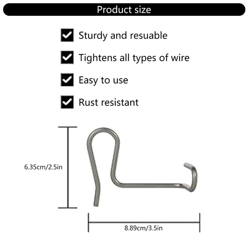 10 Divisions Metal Fence Wire Tightener Rustproof Modifiable Tension Tool For Outdoor Enclosures Entrances And Enclosures