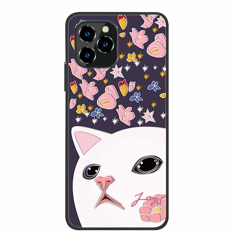 For Oukitel C21 Pro Case Luxury 3D Blossom Emboss Silicone Phone Case For C21pro Shockproof Coque Relief Flowers Funda Capa