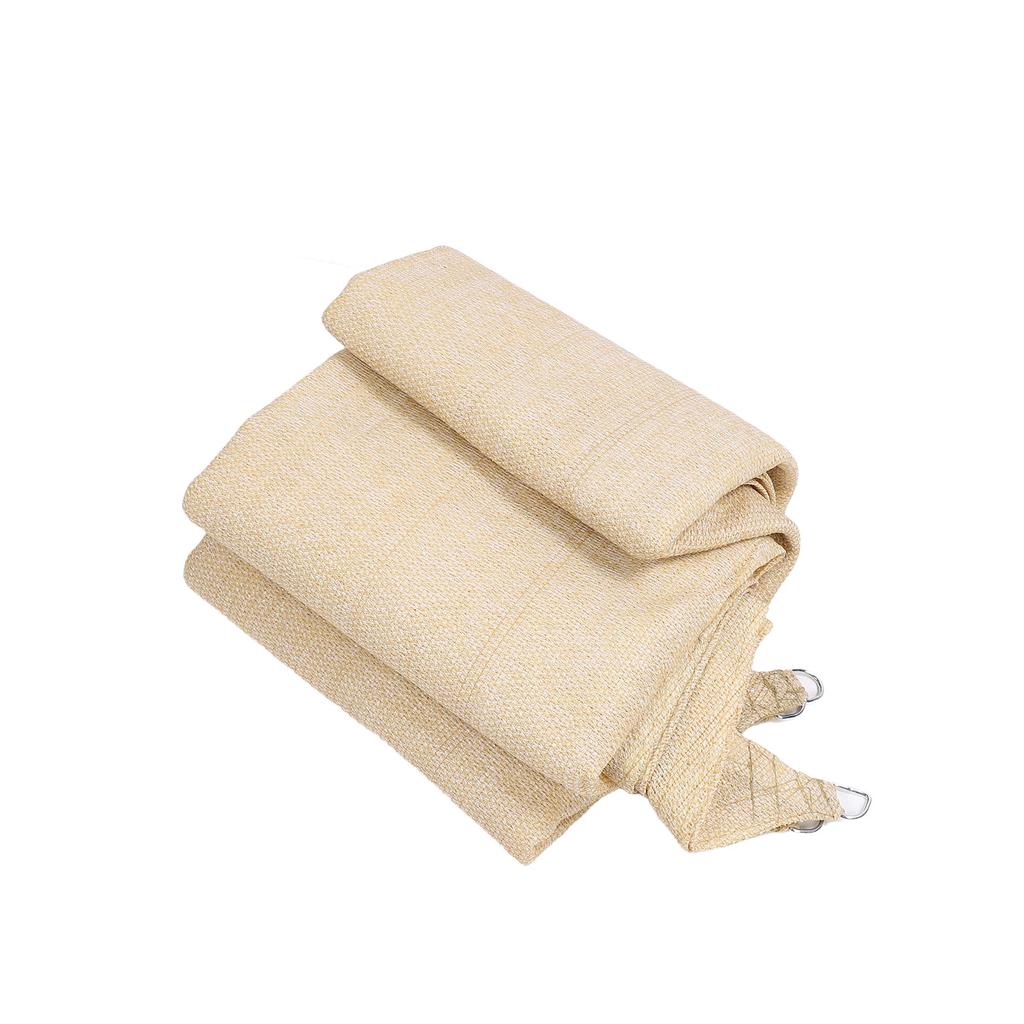 Sun Shade Sail Beige Water Air Permeable PE Rectangle Sun Shade Canopy for Outdoor Garden Terrace