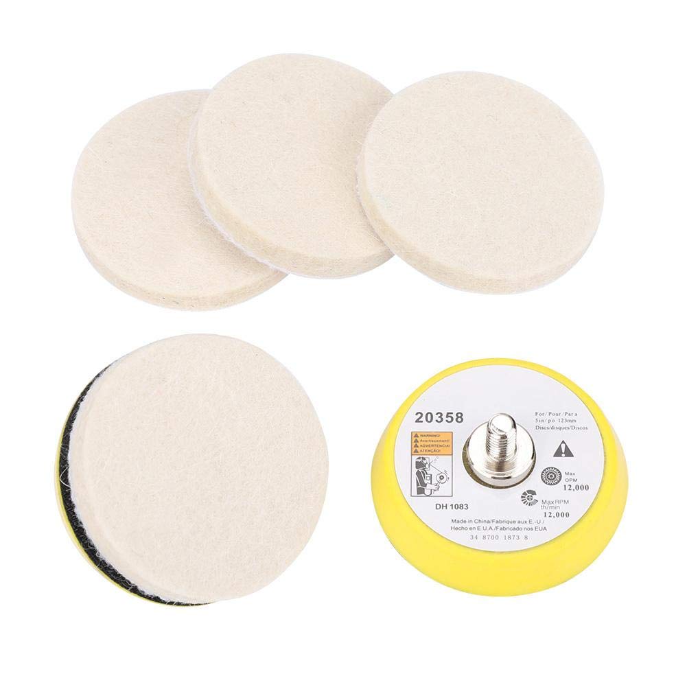 Glass Polishing Kit Scratch Removal Set Ceric Dioxide Abrasive Discs Polish Pad Felt for Restore Scratched Windows,Mirrors,etc