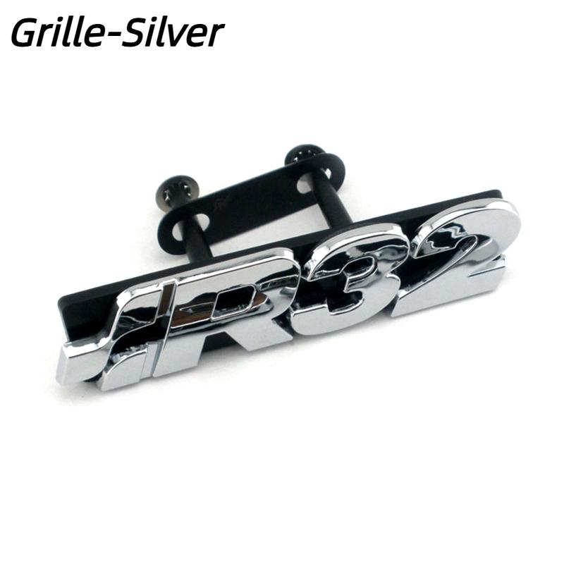 

For Golf Passat Corrado Auto Badges R32 Outlet Chrome Car Front Grill Rear Trunk Badge Logo Emblems Grille серебряный